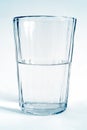 Glass transparent cup with water