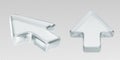 Glass transparent 3d cursors with polished edges
