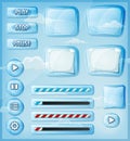 Glass Transparent Icons Set For Ui Game Royalty Free Stock Photo