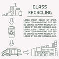 Glass trash recycling information banner