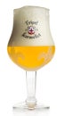 Glass of Tripel Karmeliet beer