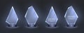 Glass trophy, realistic crystal award, prize for nomination winner. Royalty Free Stock Photo