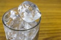 Glass with tube ice Royalty Free Stock Photo