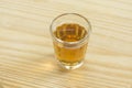 Glass of a typical Brazilian Sugarcane liqueur called cachaca Royalty Free Stock Photo