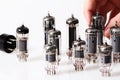 Glass vacuum radio tubes