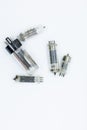 Glass vacuum radio tubes Royalty Free Stock Photo