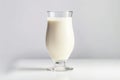 Glass vanilla milkshake glass. Generate Ai Royalty Free Stock Photo