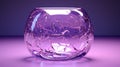 Hyper-detailed Glass Vase On Purple Background