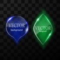 Glass vector button plane. Easy editable background Royalty Free Stock Photo
