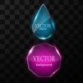 Glass vector button plane. Easy editable background Royalty Free Stock Photo