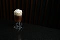 Glass of Viennese coffee topped with whipped cream