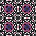 Glass vitrage mosaic kaleidoscopic seamless pattern