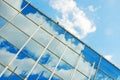 Glass wall of the office modern building structure. Business arc Royalty Free Stock Photo