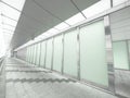 Glass wall and passageway Royalty Free Stock Photo