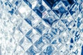 Glass wall texture, abstract blue background. Royalty Free Stock Photo