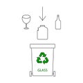 Glass Waste Container