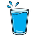 Glass of Water Cartoon Royalty Free Stock Photo