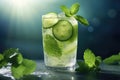 Refreshing Cucumber and Mint Infused Water Royalty Free Stock Photo