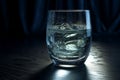 Glass water darkness. Generate Ai Royalty Free Stock Photo