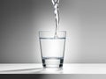 Glass of water, drink water in empty isolated background, AI generated Royalty Free Stock Photo