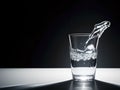 Glass of water, drink water in empty isolated background, AI generated Royalty Free Stock Photo