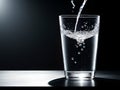 Glass of water, drink water in empty isolated background, AI generated Royalty Free Stock Photo