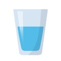 Glass of water flat design Icon Royalty Free Stock Photo