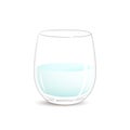 Glass of water half full half empty. Illustration. Glass of water Royalty Free Stock Photo