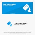 Glass, Water, Humid SOlid Icon Website Banner and Business Logo Template