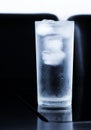Glass with water and ice Royalty Free Stock Photo