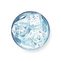 Glass of water with ice cubes Royalty Free Stock Photo