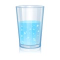 Glass with water isolated vector illustration Royalty Free Stock Photo