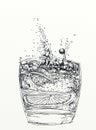 Glass of water with lemon drink Royalty Free Stock Photo