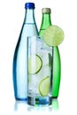 Glass of water with lime and ice Royalty Free Stock Photo