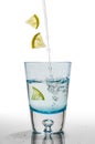 Glass of water and lime Royalty Free Stock Photo