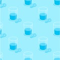 Glass of water pattern design