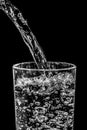 Glass with water splash Royalty Free Stock Photo