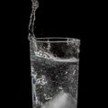 Glass with water splash Royalty Free Stock Photo