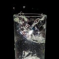 Glass with water splash Royalty Free Stock Photo