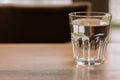 Glass of water on table. Clean water. Purity background. Cold drinks. Healthy lifestyles. Clean beverage. Healthy nutrition. Royalty Free Stock Photo