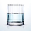 Glass Of Water Vector Illustration With Clear Edge Definition