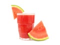 Glass of watermelon smoothie