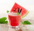 Glass of watermelon smoothie Royalty Free Stock Photo