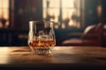 Glass whiskey. Generate Ai Royalty Free Stock Photo