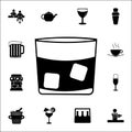 a glass of whiskey with ice icon. Bar icons universal set for web and mobile Royalty Free Stock Photo