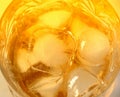 Glass of whiskey with rocks Royalty Free Stock Photo