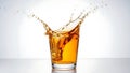 Glass of Whiskey Splash Royalty Free Stock Photo