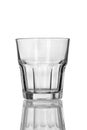 Glass for whiskey on white background