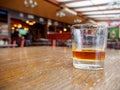 Glass of whisky in pub, Montreux, Switzerland Royalty Free Stock Photo