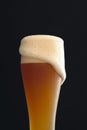 Glass of white beer with foam. German beer Royalty Free Stock Photo